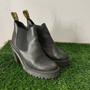 Dr. Martens Black Heeled Ankle Boots